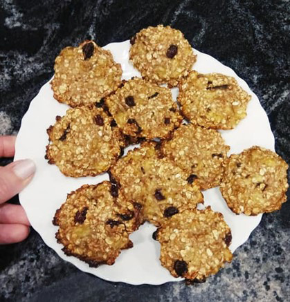 GALLETAS DE AVENA Y PLÁTANO