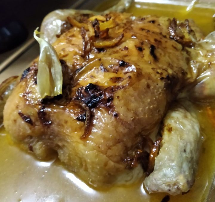 POLLO ASADO A LA NARANJA