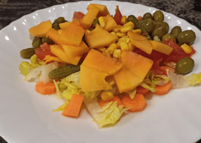 ENSALADA CON PAPAYA