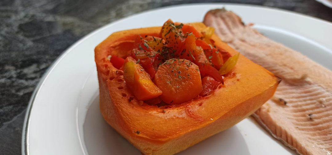 CALABAZA RELLENA DE VERDURAS