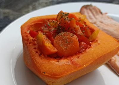 CALABAZA RELLENA DE VERDURAS